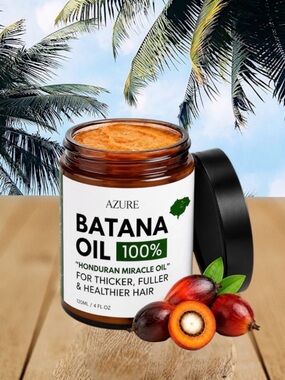 Azure Batana Oil 100% Honduran Miracle Oil for Thicker Hair -  4 Fl Oz ( 1 Pack)
